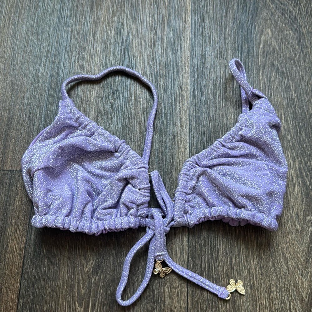 NWT La Mariposa Toluca Top in Lilac Shimmer - Picture 2 of 5